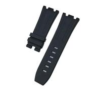 HASGTFM Correa de reloj de caucho fluorado FKM de 28 mm y 30 mm for AP Fit for cinturón Audemars Fit for Piguet Fit for ROYAL OAK OFFSHORE 15710 15703 Pulsera de correa de reloj(Black,28MM_WITH SILVER