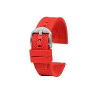 HASGTFM Correa de reloj de caucho fluorado for Rolex Fit for Tudor Fit for Omega Fit for IWC 20 mm 22 mm Suave Negro Azul Naranja Rojo Verde Correa de reloj for hombre Pasador de cambio rápido(Red-S p