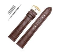 HASGTFM Correa de reloj de cuero apta for PP Patek Philippe apta for granada 5167Ax 20mm 21mm 22mm pulsera cadena de reloj for hombres y mujeres(Brown-gold,21mm)