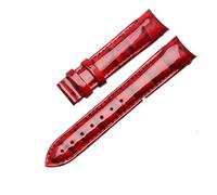 HASGTFM Correa de reloj de cuero brillante for mujer Tissot 1853 T035 T035210a T035207a, accesorios de reloj impermeables, pulsera de 18mm(Black-no clasp)