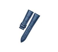 HASGTFM Correa de reloj de cuero de 20 mm/22 mm, ajuste adecuado for cuero Blancpain, negro, marrón, azul marino, modelo perfecto(Navy blue,22mm)