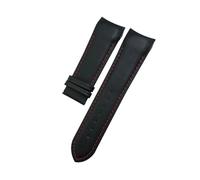 HASGTFM Correa de reloj de cuero de 22mm, 23mm y 24mm apta for Tissot 1853 Couturier T035 T035627 T035410, herramientas for correa de reloj en negro y marrón(Black Red,23mm)