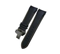 HASGTFM Correa de reloj de cuero de 22mm, 23mm y 24mm apta for Tissot 1853 Couturier T035 T035627 T035410, herramientas for correa de reloj en negro y marrón(Black Orange-Black,23mm)