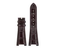 HASGTFM Correa de reloj de cuero de 25 * 13 mm apta for PATEK Fit for PHILIPPE Nautilus 5711 5712G Pulsera for muescas Correas de reloj de cuero de vaca for hombres y mujeres(Brown no buckle)