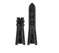 HASGTFM Correa de reloj de cuero de 25 * 13 mm apta for PATEK Fit for PHILIPPE Nautilus 5711 5712G Pulsera for muescas Correas de reloj de cuero de vaca for hombres y mujeres(Black no buckle)