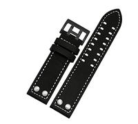 HASGTFM Correa de reloj de cuero de estilo, repuesto apto for Hamilton, apto for caqui H77755533 H77616533, accesorios de reloj de 20mm y 22mm(D2,22mm)