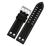 HASGTFM Correa de reloj de cuero de estilo, repuesto apto for Hamilton, apto for caqui H77755533 H77616533, accesorios de reloj de 20mm y 22mm(D1,22mm)