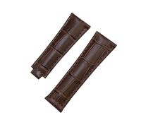 HASGTFM Correa de reloj de cuero de grano de cocodrilo for extremo curvado y eslabones de metal de 20 mm, apta for Rolex Submariner, apta for GMT, apta for DAYTONA Yacht-Master, correa negra y verde(B