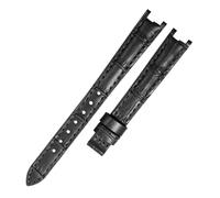 HASGTFM Correa de reloj de cuero de moda for mujer 1853 Apto for Tissot T094 Apto for la serie Flamenco T094210 Pulsera de reloj Correa de reloj de 12 mm Enviar herramienta(B black no buckle)