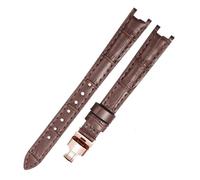 HASGTFM Correa de reloj de cuero de moda for mujer 1853 Apto for Tissot T094 Apto for la serie Flamenco T094210 Pulsera de reloj Correa de reloj de 12 mm Enviar herramienta(B brown Rose gold)