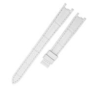 HASGTFM Correa de reloj de cuero de moda for mujer 1853 Apto for Tissot T094 Apto for la serie Flamenco T094210 Pulsera de reloj Correa de reloj de 12 mm Enviar herramienta(B white no buckle)