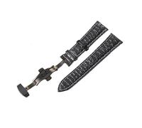 HASGTFM Correa de reloj de cuero for diseño de patrón, 18mm, 20mm, 22mm, 24mm, cinturones de repuesto for hombres y mujeres, accesorios for relojes, correas de muñeca(Black w black,24mm)