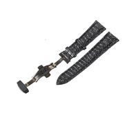 HASGTFM Correa de reloj de cuero for diseño de patrón, 18mm, 20mm, 22mm, 24mm, cinturones de repuesto for hombres y mujeres, accesorios for relojes, correas de muñeca(Black black,24mm)