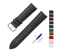 HASGTFM Correa de reloj de cuero for diseño de patrón, correa de 12mm, 14mm, 16mm, 18mm, 20mm y 22mm, accesorios for relojes, reemplaza la correa de reloj for hombre y mujer(Schwarz,12mm)