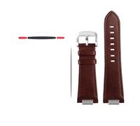 HASGTFM Correa de reloj de cuero for extremo convexo apta for Tissot 1853 Apta for correa de correa de la serie PRX T137.407 T137.410 Pulsera for hombre Pulsera for correa for la muñeca 26x12 mm(B-bro