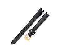 HASGTFM Correa de reloj de cuero for interfaz cóncava apta for GC Gucci serie YA14140 141501, correa transpirable for mujer, 12x4, 14x4mm(Black-GD-K12,14X4mm)