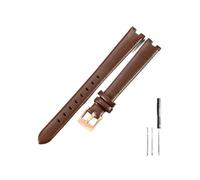 HASGTFM Correa de reloj de cuero for interfaz cóncava apta for GC Gucci serie YA14140 141501, correa transpirable for mujer, 12x4, 14x4mm(Brown-RS-K12,12x4mm)