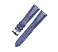 HASGTFM Correa de reloj de cuero for Zenith Fit for Omega Fit for Jaeger-LeCoultre Fit for Rolex Fit for Blancpain Fit for A. Lange & Fit for Söhne Cadena de reloj for hombre de 20 mm-16(Dark blue)