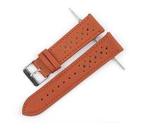 HASGTFM Correa de reloj de cuero Reloj de reloj transpirable poroso 18 mm 20 mm 22 mm 24 mm de costura hecha a mano de relojes Pulseras Reemplazo(Rose,20mm)