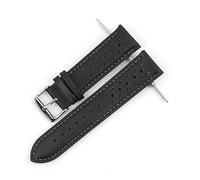 HASGTFM Correa de reloj de cuero Reloj de reloj transpirable poroso 18 mm 20 mm 22 mm 24 mm de costura hecha a mano de relojes Pulseras Reemplazo(Gold,18mm)