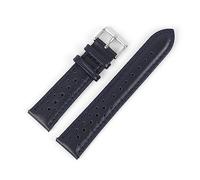 HASGTFM Correa de reloj de cuero Reloj de reloj transpirable poroso 18 mm 20 mm 22 mm 24 mm de costura hecha a mano de relojes Pulseras Reemplazo(Lila,22mm)