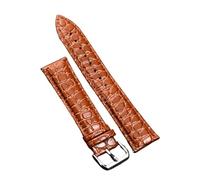 HASGTFM Correa de reloj de cuero suave for diseño de patrón, pulsera apta for Correas de relojes for hombre, Correas de 16mm, 18mm, 20mm, 22mm y 24mm(Brown 2,18mm)
