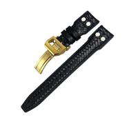 HASGTFM Correa de reloj de cuero tejida for remaches de 20mm, 21mm y 22mm, apta for IWC Big Pilot Portugieser Pilot IW3777, apta for correa de reloj Seiko(Black Gold Square,21mm)