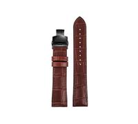 HASGTFM Correa de reloj de cuero/ther for parte inferior de goma de silicona 19 20 21 22mm Universal negro marrón azul oscuro correa de reloj for hombres y mujeres(Brown-Black,21mm)