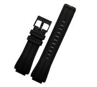 HASGTFM Correa de reloj de goma apta for Timex WATCHT2N720 T2N721 T2N739 TW2T76300 pulsera de cuero correa de silicona resistente al agua 24 * 16mm(Black-black)
