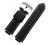 HASGTFM Correa de reloj de goma apta for Timex WATCHT2N720 T2N721 T2N739 TW2T76300 pulsera de cuero correa de silicona resistente al agua 24 * 16mm(B-black-silver)