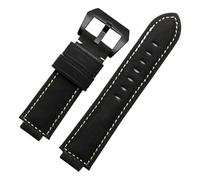 HASGTFM Correa de reloj de goma apta for Timex WATCHT2N720 T2N721 T2N739 TW2T76300 pulsera de cuero correa de silicona resistente al agua 24 * 16mm(B-black-black)