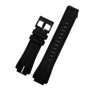 HASGTFM Correa de reloj de goma apta for Timex WATCHT2N720 T2N721 T2N739 TW2T76300 pulsera de cuero correa de silicona resistente al agua 24 * 16mm(Whiteline-black)