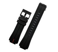 HASGTFM Correa de reloj de goma apta for Timex WATCHT2N720 T2N721 T2N739 TW2T76300 pulsera de cuero correa de silicona resistente al agua 24 * 16mm(Redline-black)
