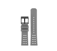 HASGTFM Correa de reloj de goma con flúor de liberación rápida, estructura porosa de primera calidad, diseño de 20mm y 22mm, apta for Seiko 5, correa for deportes al aire libre(Grey black buckle,22mm)
