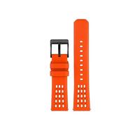HASGTFM Correa de reloj de goma con flúor de liberación rápida, estructura porosa de primera calidad, diseño de 20mm y 22mm, apta for Seiko 5, correa for deportes al aire libre(Orange black buckle,20m