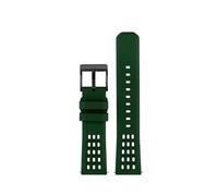 HASGTFM Correa de reloj de goma con flúor de liberación rápida, estructura porosa de primera calidad, diseño de 20mm y 22mm, apta for Seiko 5, correa for deportes al aire libre(Green black buckle,20mm