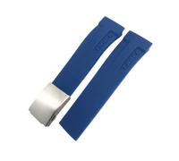 HASGTFM Correa de reloj de goma de 17mm y 21mm apta for Tissot T048 T-RACE T048-417A T048-427A correa de reloj de silicona suave negra y naranja(Blue White,17mm)