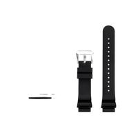 HASGTFM Correa de reloj de goma de flúor de 20mm y 22mm apta for Seiko SKX007 SRP777J1 apta for CITIZEN Diving Sport, pulsera impermeable for hombre(Black silver,20mm)