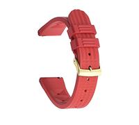 HASGTFM Correa de reloj de goma de goma de fluoro premium 20 mm 22 mm relojes de relojes Ajuste for la buceo Seiko Pulsera impermeable Pulsera Accesorios de pulsera Reemplazo(Red Gold,20mm)