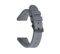 HASGTFM Correa de reloj de goma de goma de fluoro premium 20 mm 22 mm relojes de relojes Ajuste for la buceo Seiko Pulsera impermeable Pulsera Accesorios de pulsera Reemplazo(Gray Black,20mm)