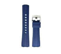 HASGTFM Correa de reloj de goma de silicona de 19 mm, 20 mm, 21 mm, apta for IWC Pilot SPITFIRE MARK 18, apta for Hamilton, apta for HUAWEI, apta for SEIKO, correa de reloj azul y negra(Blue Style 2,1