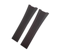 HASGTFM Correa de reloj de goma de silicona de 25mm x 13mm apta for Patek Philippe 5712 5711G correa de reloj marrón negro azul(Brown,WITHOUT LINK_ROSE)