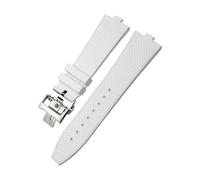 HASGTFM Correa de reloj de goma FKM Fluoros de 24 * 7mm apta for Vacheron Constantin 5500V 4500V correa de reloj Vc pulsera convexa de 7mm(White Style 1,24MM X 7MM_GOLDEN)