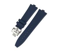 HASGTFM Correa de reloj de goma FKM Fluoros de 24 * 7mm apta for Vacheron Constantin 5500V 4500V correa de reloj Vc pulsera convexa de 7mm(Blue Style 1,24MM X 7MM_ROSE GOLD)