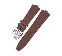 HASGTFM Correa de reloj de goma FKM Fluoros de 24 * 7mm apta for Vacheron Constantin 5500V 4500V correa de reloj Vc pulsera convexa de 7mm(Brown Style 1,24MM X 7MM_ROSE GOLD)