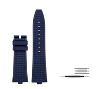 HASGTFM Correa de reloj de goma flúor apta for vacheron Constantin serie 4500V 5500V 7900, correa de reloj vc con boca convexa, pulsera de 7mm(Blue no buckle)