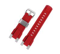 HASGTFM Correa de reloj de goma for hombre apta for Casio Fit for correa de reloj G-SHOCK apta for serie MTG-B2000 Correa de reloj negra roja de silicona Conector especial 25 mm * 14 mm(Red-silver)