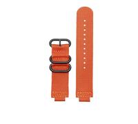 HASGTFM Correa de reloj de lona con boca convexa apta for CASIO Fit for la serie PROTREK prg-260/270 prw-2500t /3500/5000/5100 correa de reloj de nailon(Orange-black)