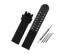 HASGTFM Correa de reloj de lona de nailon 20 22, pulsera de reloj for hombre for parte inferior de cuero verde militar, marrón y negro, compatible for Hamilton Khaki Field(Black-NO BK,22mm)