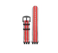 HASGTFM Correa de reloj de lona de nailon apta for SWATCH YVS420 YVS454 YVS451 YVS400 YVS404 21mm negro naranja verde rojo azul adaptador de correa de reloj Refit(A15-B pin)